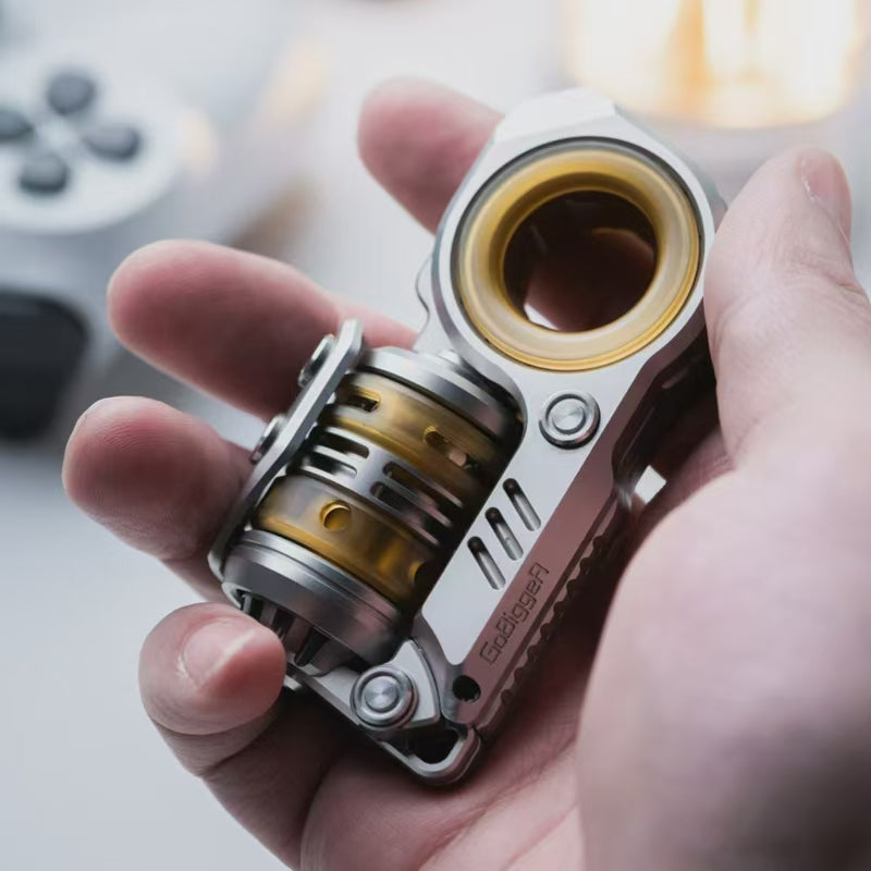 GoBiggeR Sinian Stainless Steel Hand Fidget Haptic Slider | GobiggeR Sinian PEI EDC Hand Slider | GobiggeR Sinian Hand Fidget Toy PPB for Collection & Gift