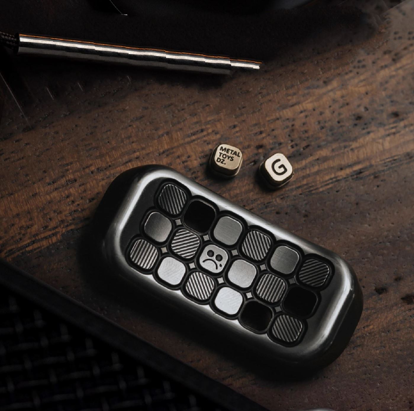 Dz Metal Toys Top-G Glory Hand Push Haptic Slider | Dz Top-G Glory EDC Hand Haptic Push Slider Push Pop Fidget Toys | Metal Fidget Push Pop Toys Anti-Stress Autism ADHD Hand Slider for Gift