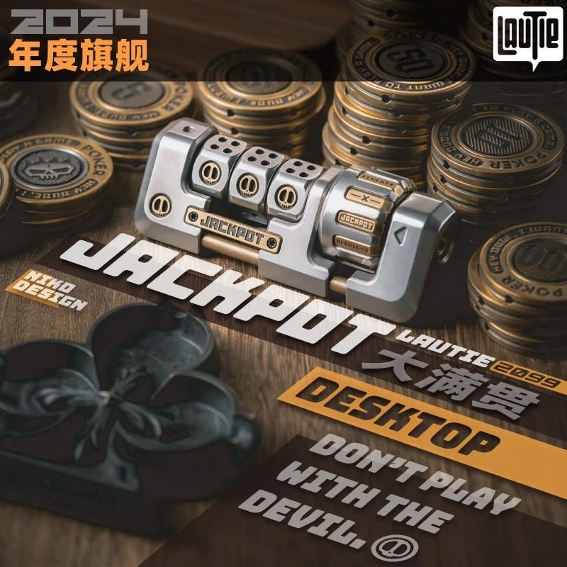 Lautie 2099 Series Jackpot Deskset Gyro Spinner | Lautie Lucky Jackpot Desktop Hand Gyro Fidget for Collection and Gift