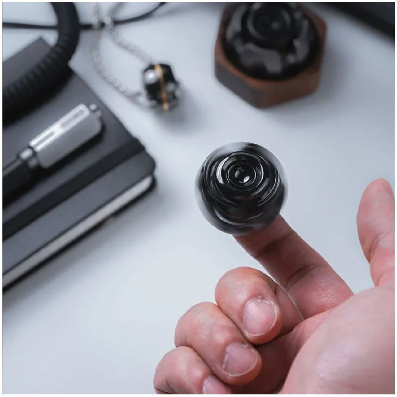 Lautie Noiz Air Nano Gyro Hand Fidget Spinner | Lautie Noiz Air Nano Stainless Steel Gyro Fidget for Collection and Gift