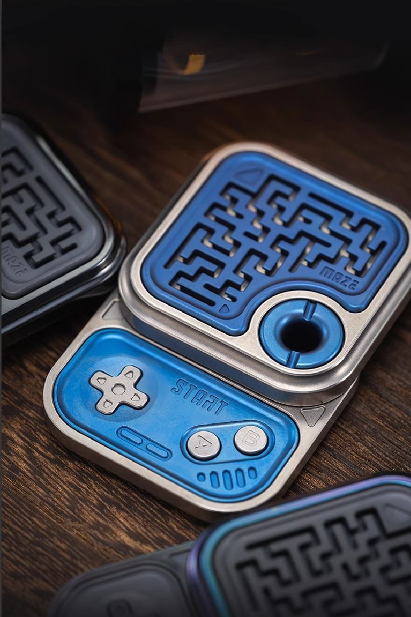01 EDC Mechanical MAZE GAME Block Hand Push Slider | ZeroOne EDC MAZE BLOCK Haptic Hand Fidget Slider for Collection & Gift