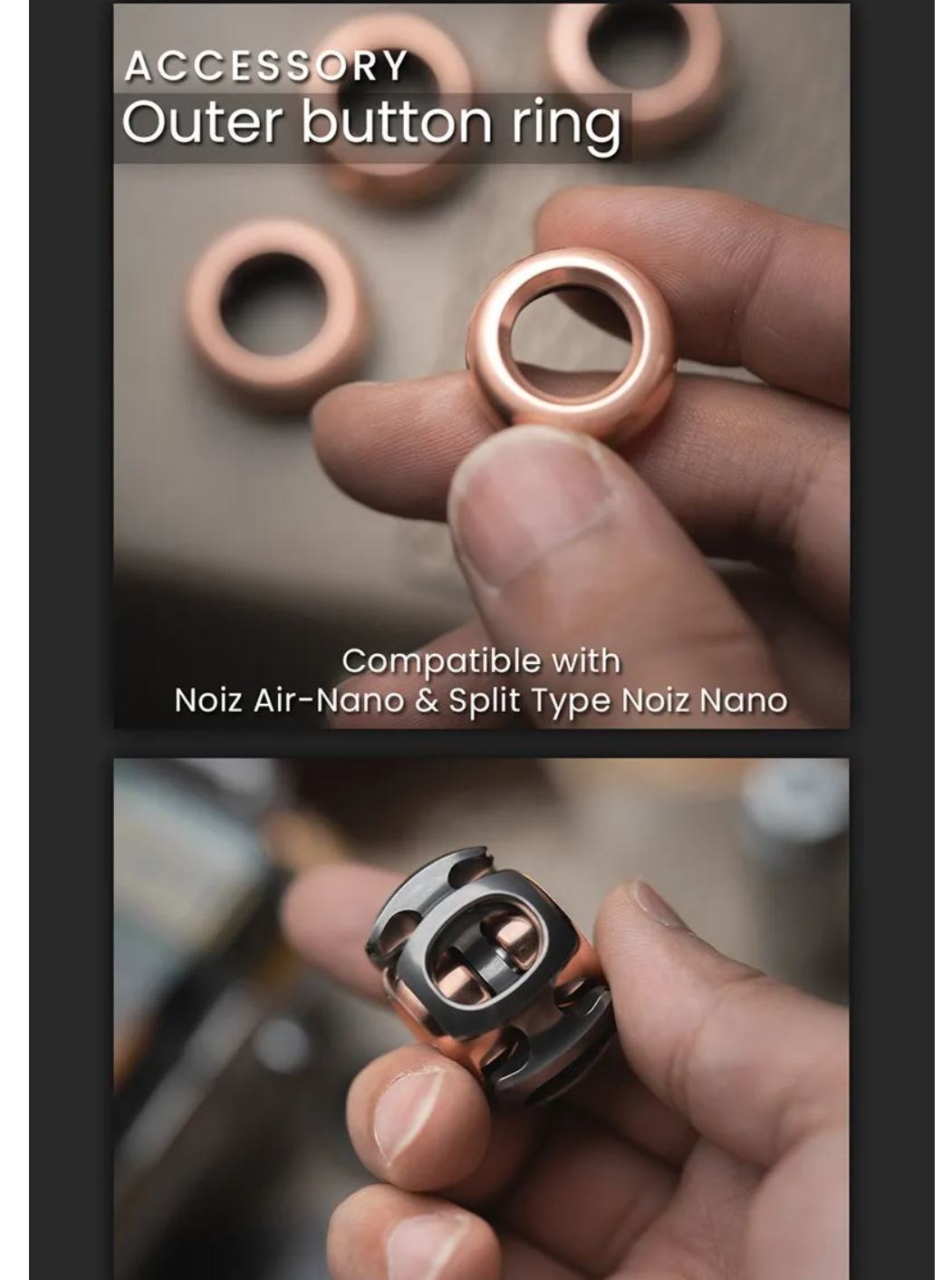 Lautie Noiz Air Nano Gyro Hand Fidget Spinner | Lautie Noiz Air Nano Stainless Steel Gyro Fidget for Collection and Gift