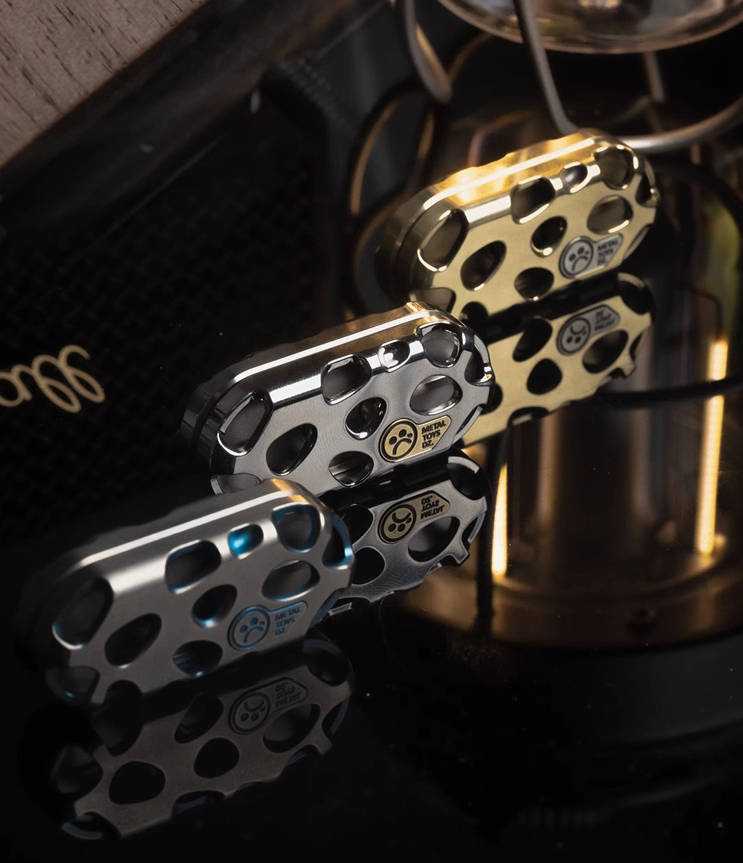 Dz Metal Toys Top-B "KONG" Hand Push Haptic Slider | Dz Top-B "KONG" EDC Hand Haptic Push Slider Push Pop Fidget Toys | Metal Fidget Push Pop Toys Anti-Stress Autism ADHD Hand Slider for Gift