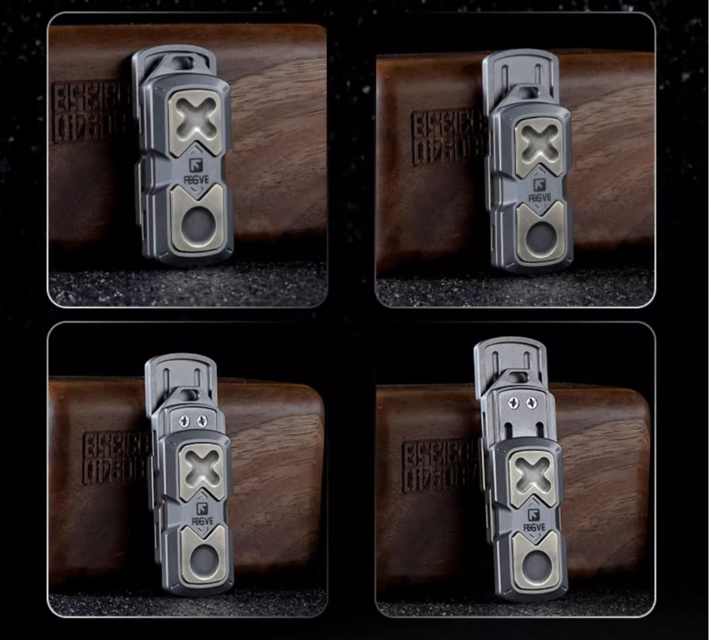 New FEGVE 101 Series Titanium TC4 Three Layer Hand Haptic Push Slider | New FEGVE Fidget Toy Hand Push PPB Decompression| FEGVE EDC Push Slider for Gift & Collection