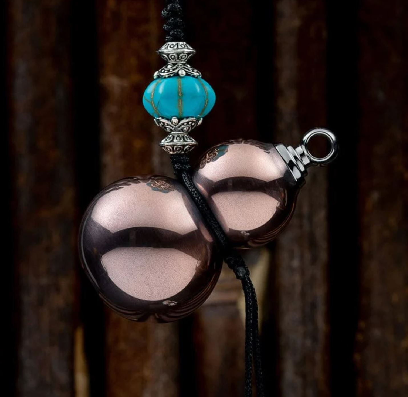 New WANWU Gourd Stainless Steel Pendant Keychain | WANWU EDC Gourd PEI Hand Pendant Decoration Toys for Collection & Gift.