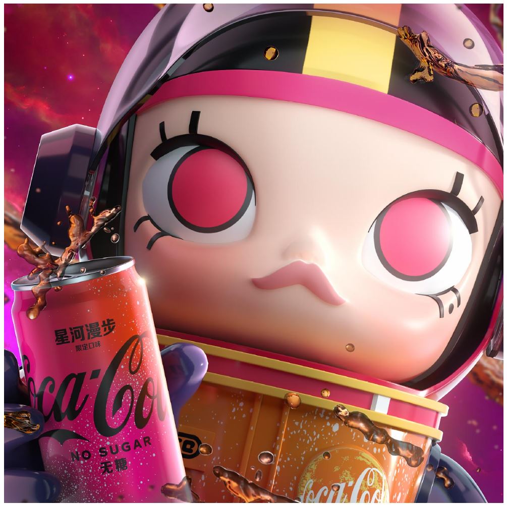 POP MART - MEGA SAPCE MOLLY 400% - COCA COLA version 1.0 -100% Authentic from POP MART