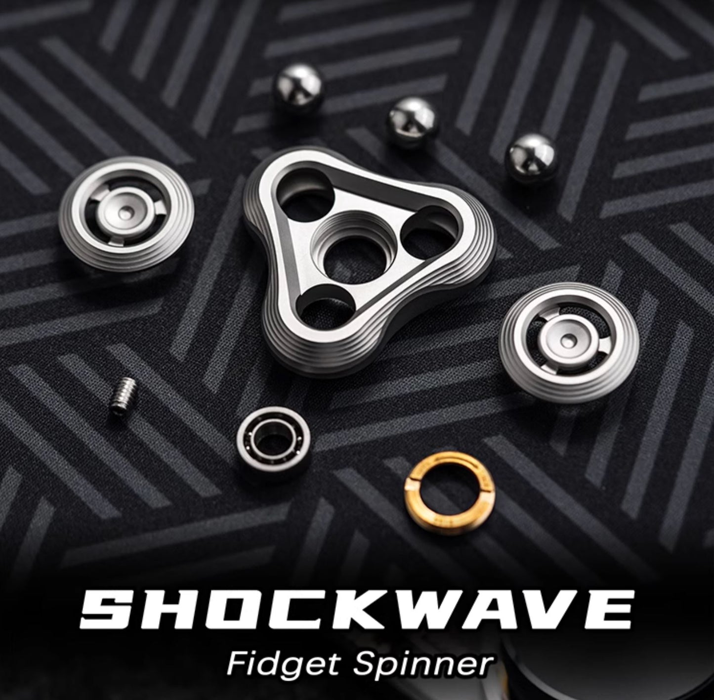 WANWU "Shockwave" Hand Gyro Fidget Spinner | WANWU "Shockwave" Mini EDC Hand Spinner | Mini "Shockwave" Strike PPB Steel Hand Fidget for Gift & Collection