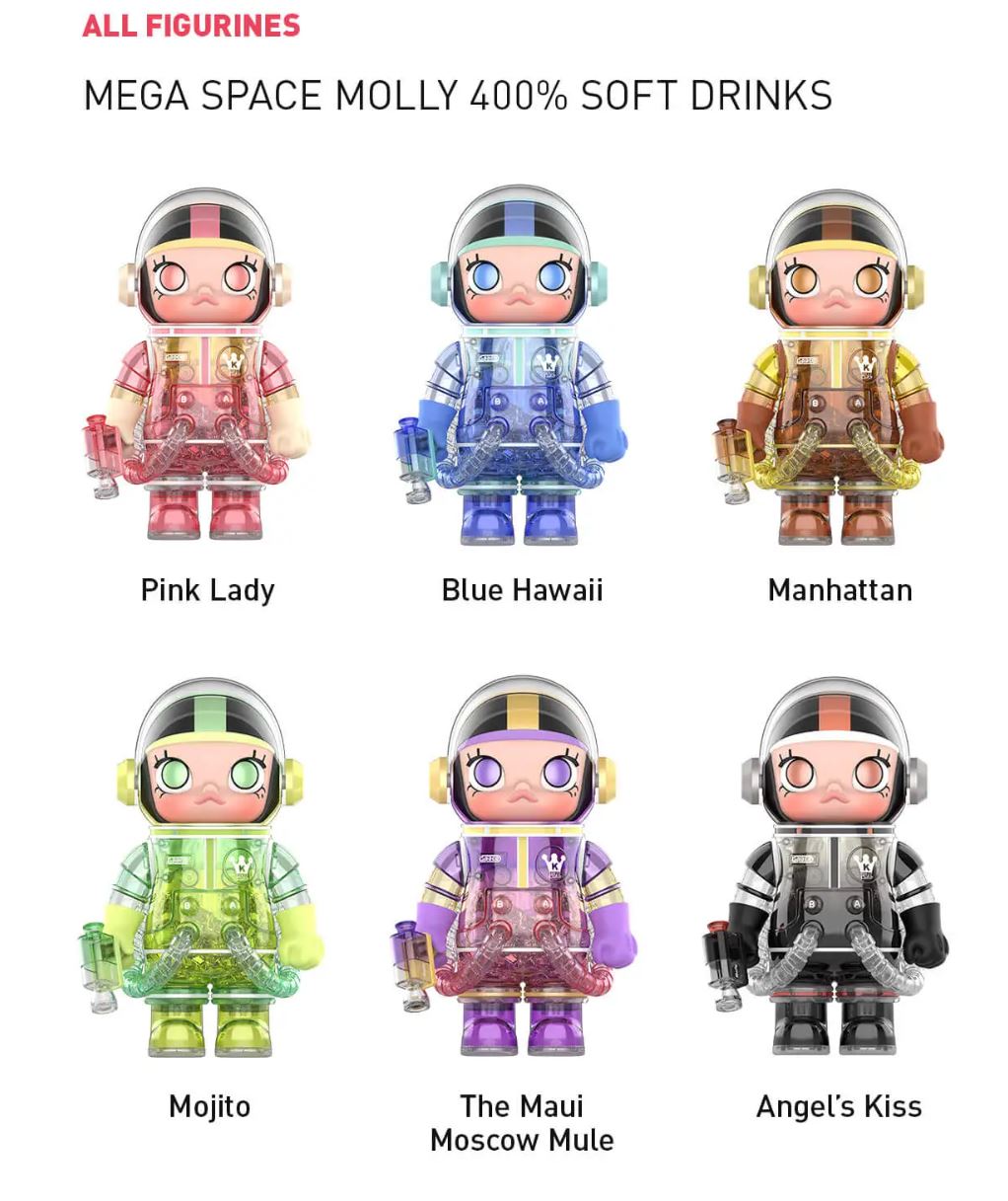 POP MART - MEGA SPACE MOLLY 400% - SOFT DRINK (BLIND BOX) - 100% AUTHENTIC from POP MART