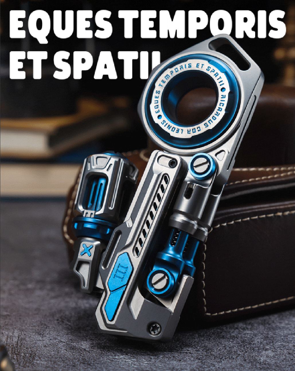 01 EDC Time Knight 3.0 Hand Ratchet Push Slider | New 01 EDC "Time Knight 3.0" EDC Hand Gyro Spinner Slider Fidget Toys for Collection & Gift.