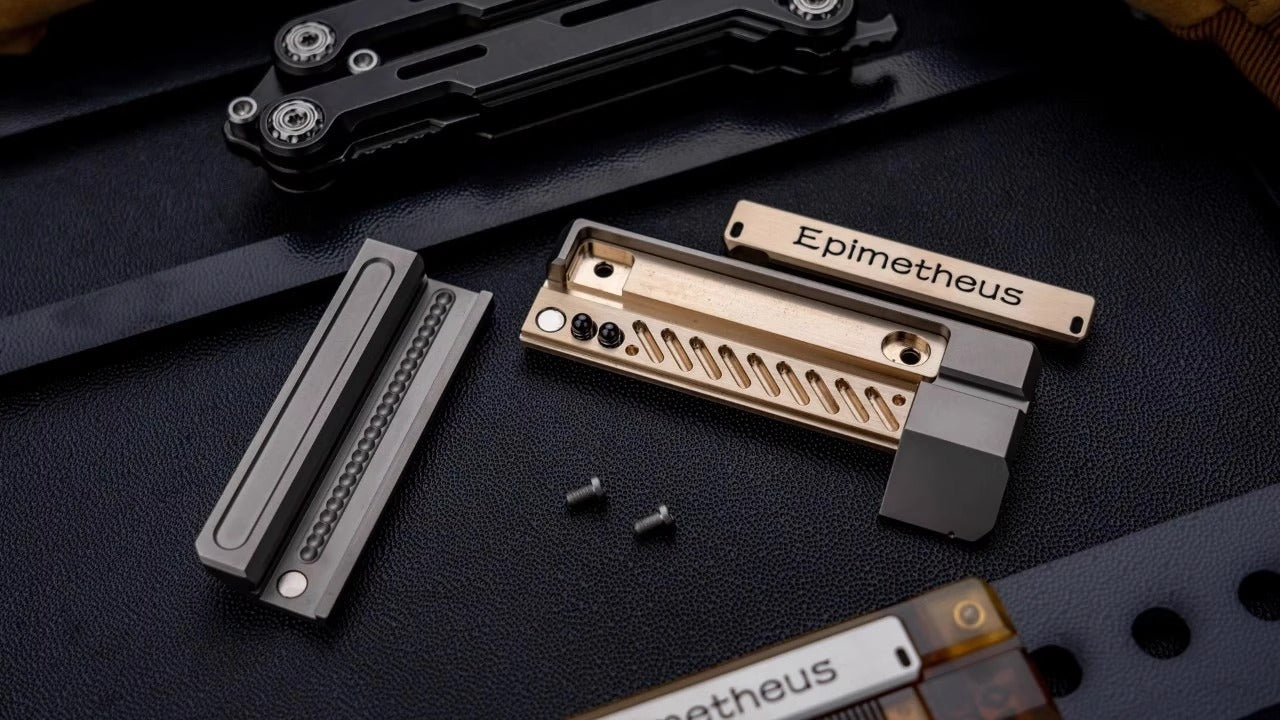 EDCELL x ROGUE Co-Branded "Deception Ruler" Mechanical Push Slider | EDCELL x ROUGUE EDC Haptic Hand Deception Ruler Fidget Slider for Collection & Gift