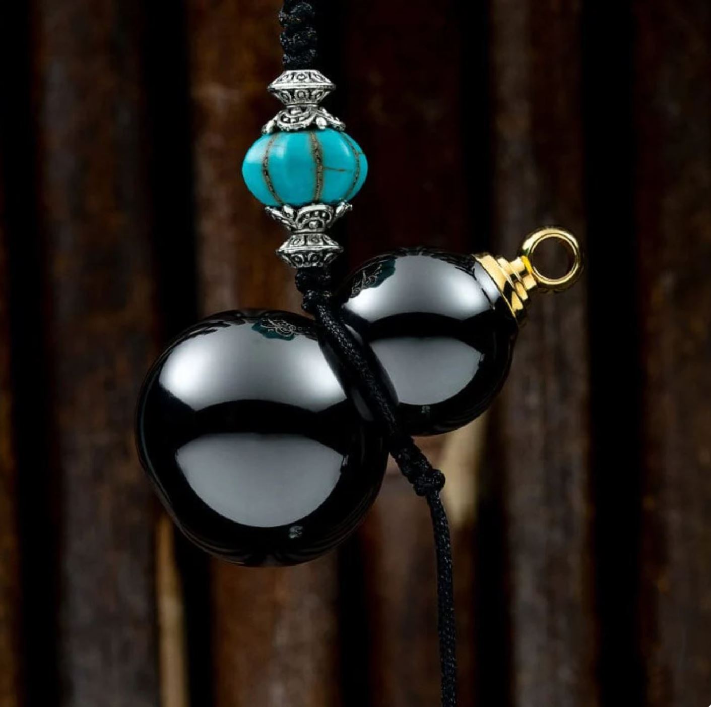 New WANWU Gourd Stainless Steel Pendant Keychain | WANWU EDC Gourd PEI Hand Pendant Decoration Toys for Collection & Gift.