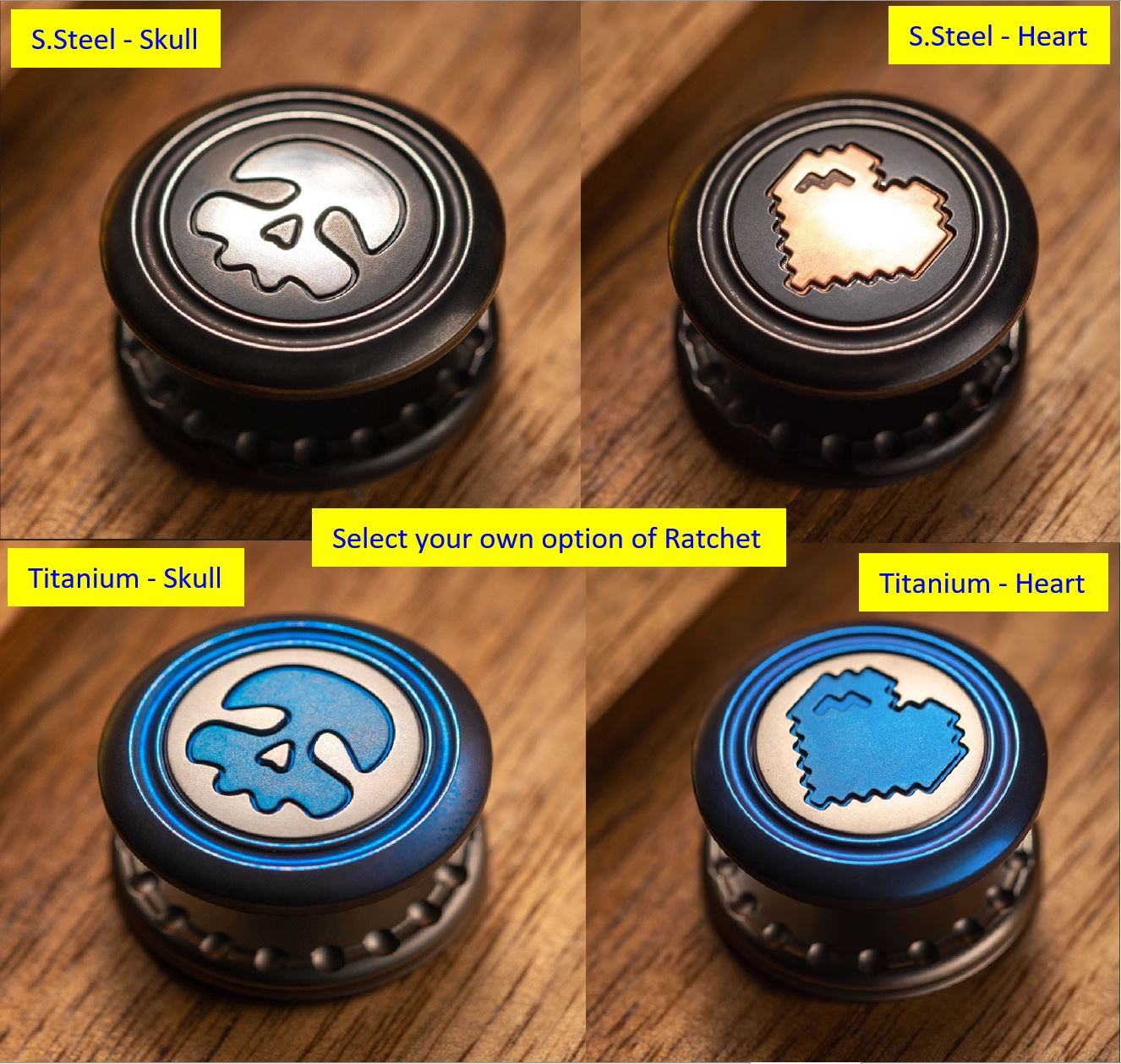 New Mackie Little Drop Gyro Hand Spinner Ratchet Presser | Mackie Little Drop Ratchet Clicker | Mackie Mini Gyro EDC Clicker Button