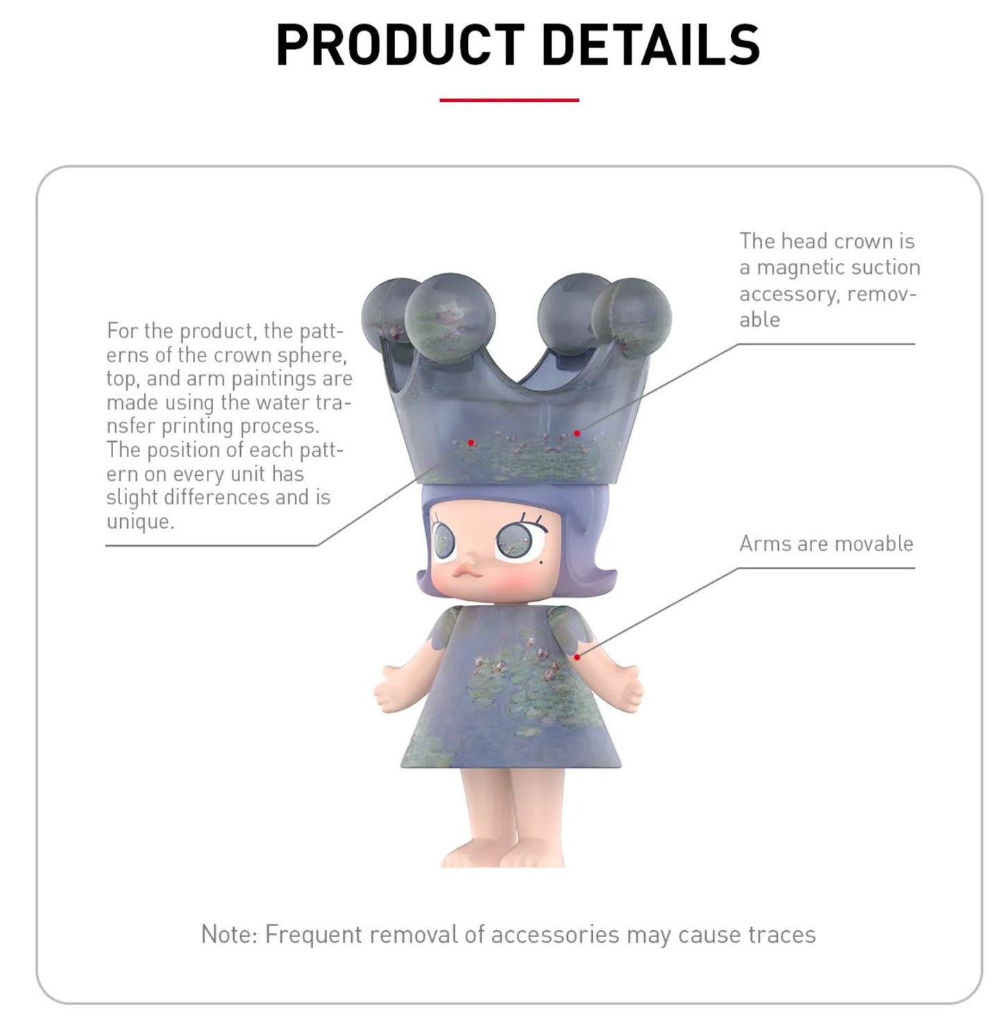 POP MART - MEGA ROYAL MOLLY 400% Monet-Les Nymphéas 400% - 100% Authentic from POP MART