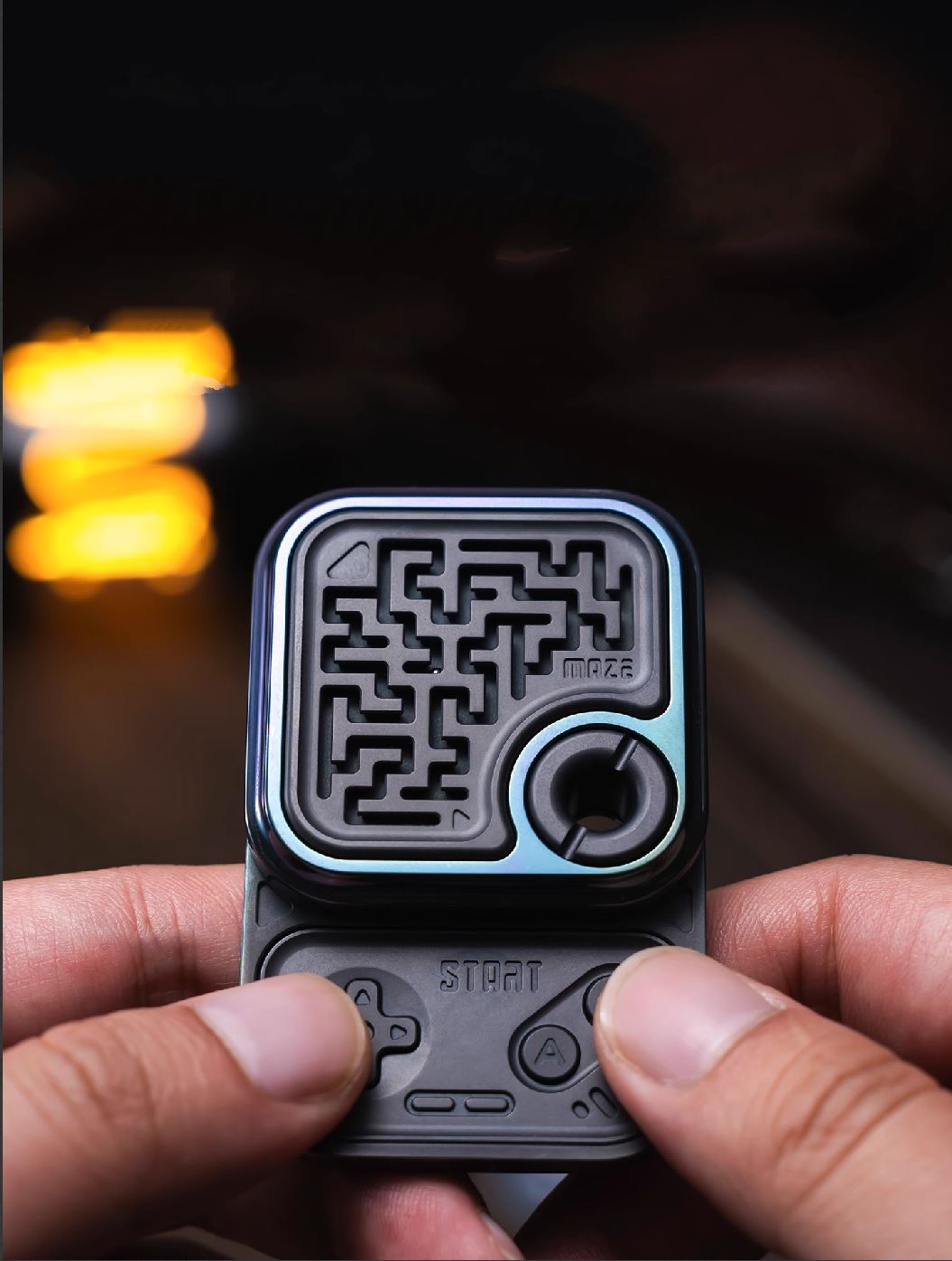 01 EDC Mechanical MAZE GAME Block Hand Push Slider | ZeroOne EDC MAZE BLOCK Haptic Hand Fidget Slider for Collection & Gift