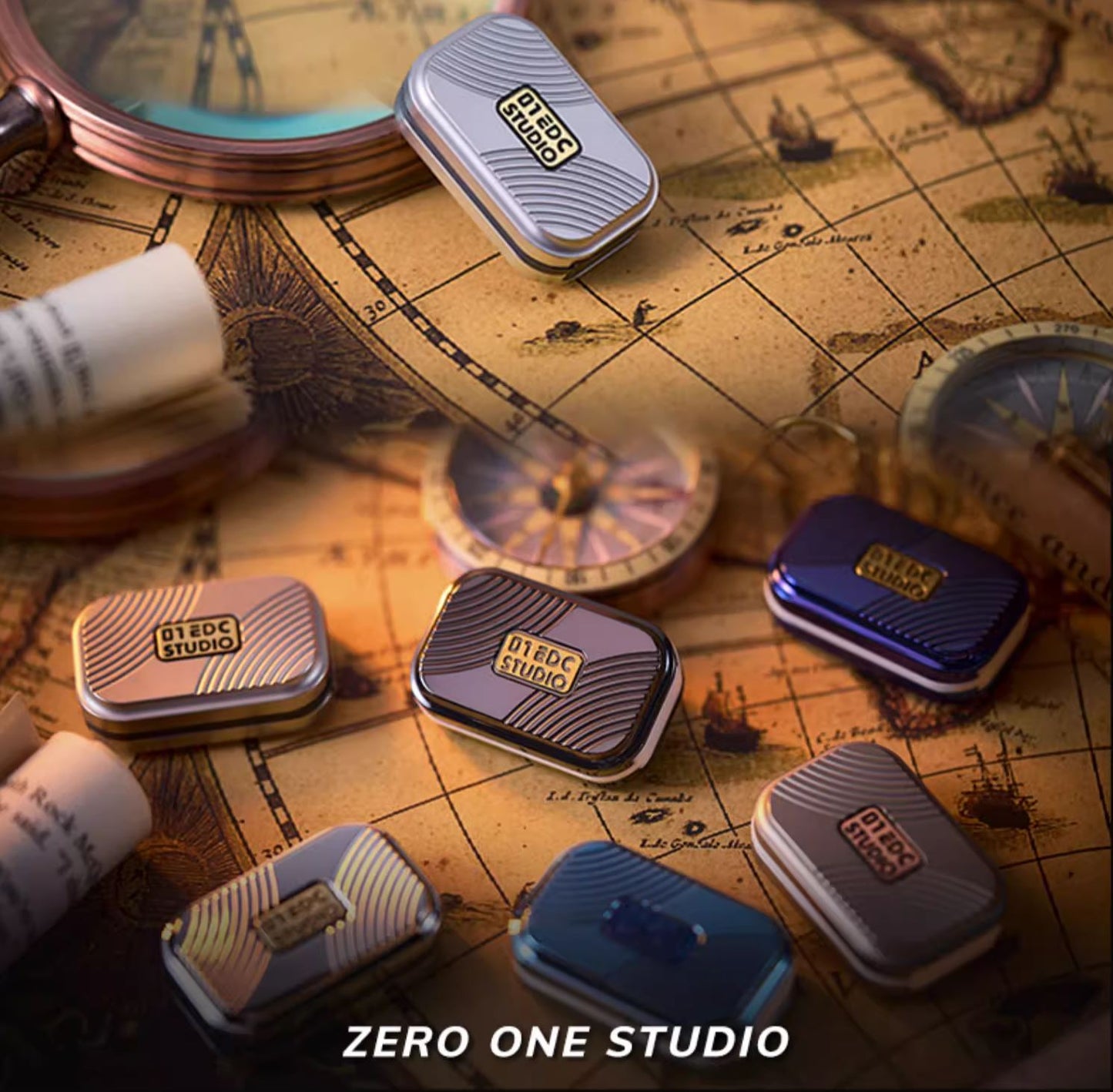 Zero One Mini Burger Mechanical Hand Haptic Slider | Zero One Mini Burger Metal EDC Hand Fidget Toy for Collection & Gift