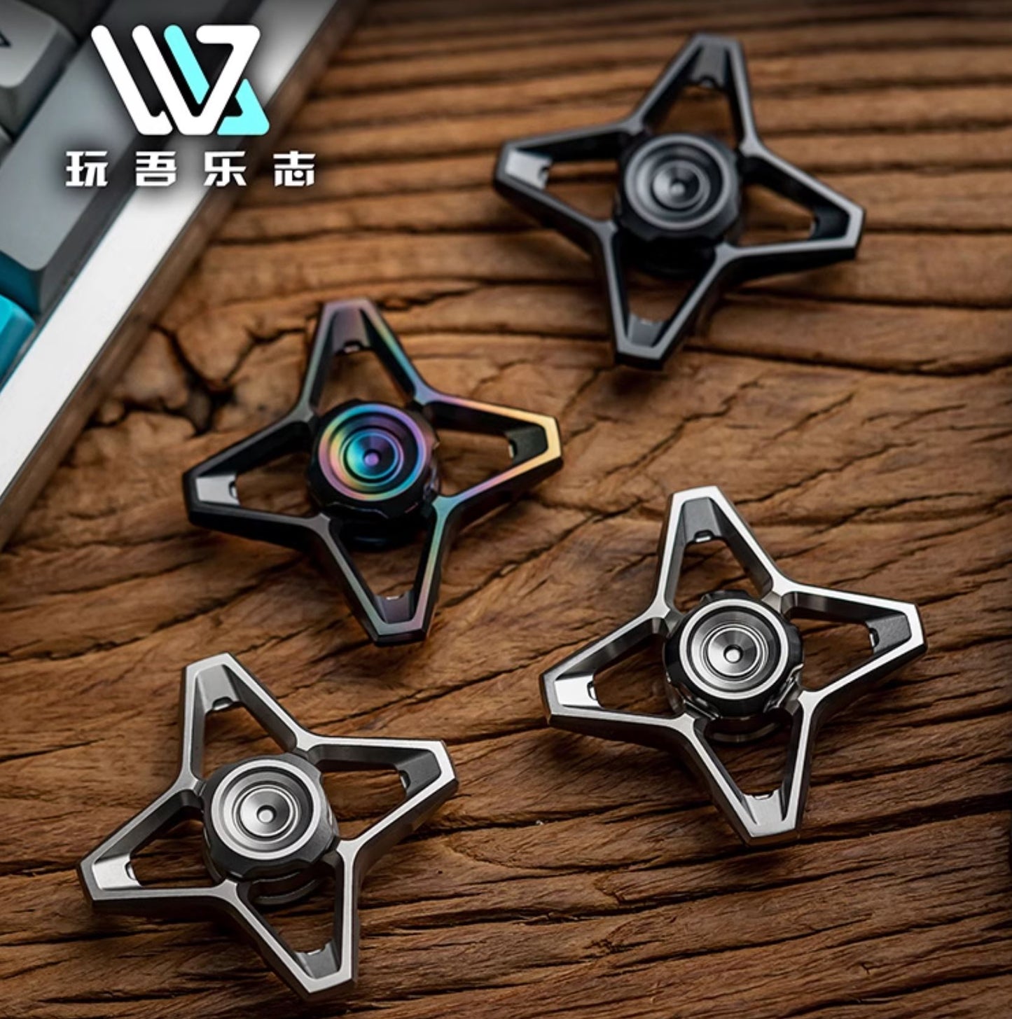 WANWU "Skyline" Hand Gyro Fidget Spinner | WANWU "Skyline" Mini EDC Hand Spinner | Mini "Skyline" Strike PPB Steel Hand Fidget for Gift & Collection