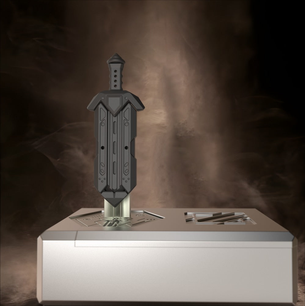 CWS EDC Archangel's Sword Hand Haptic Stainless Steel Push Slider | New Archangel's Swords EDC Hand Push Slider | Archangel's Sword PPB Fidget Toys for Collection & Gift