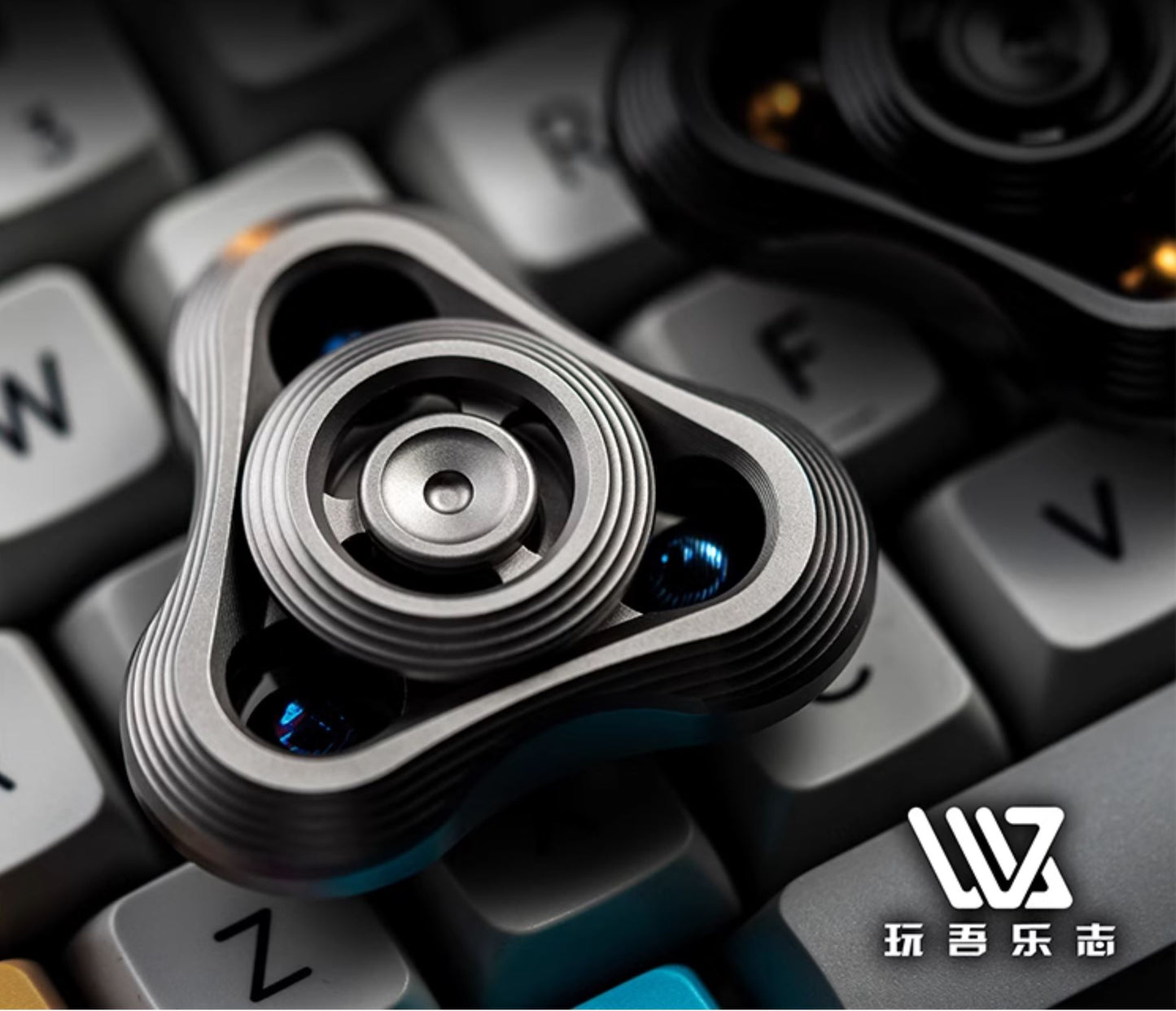 WANWU "Shockwave" Hand Gyro Fidget Spinner | WANWU "Shockwave" Mini EDC Hand Spinner | Mini "Shockwave" Strike PPB Steel Hand Fidget for Gift & Collection