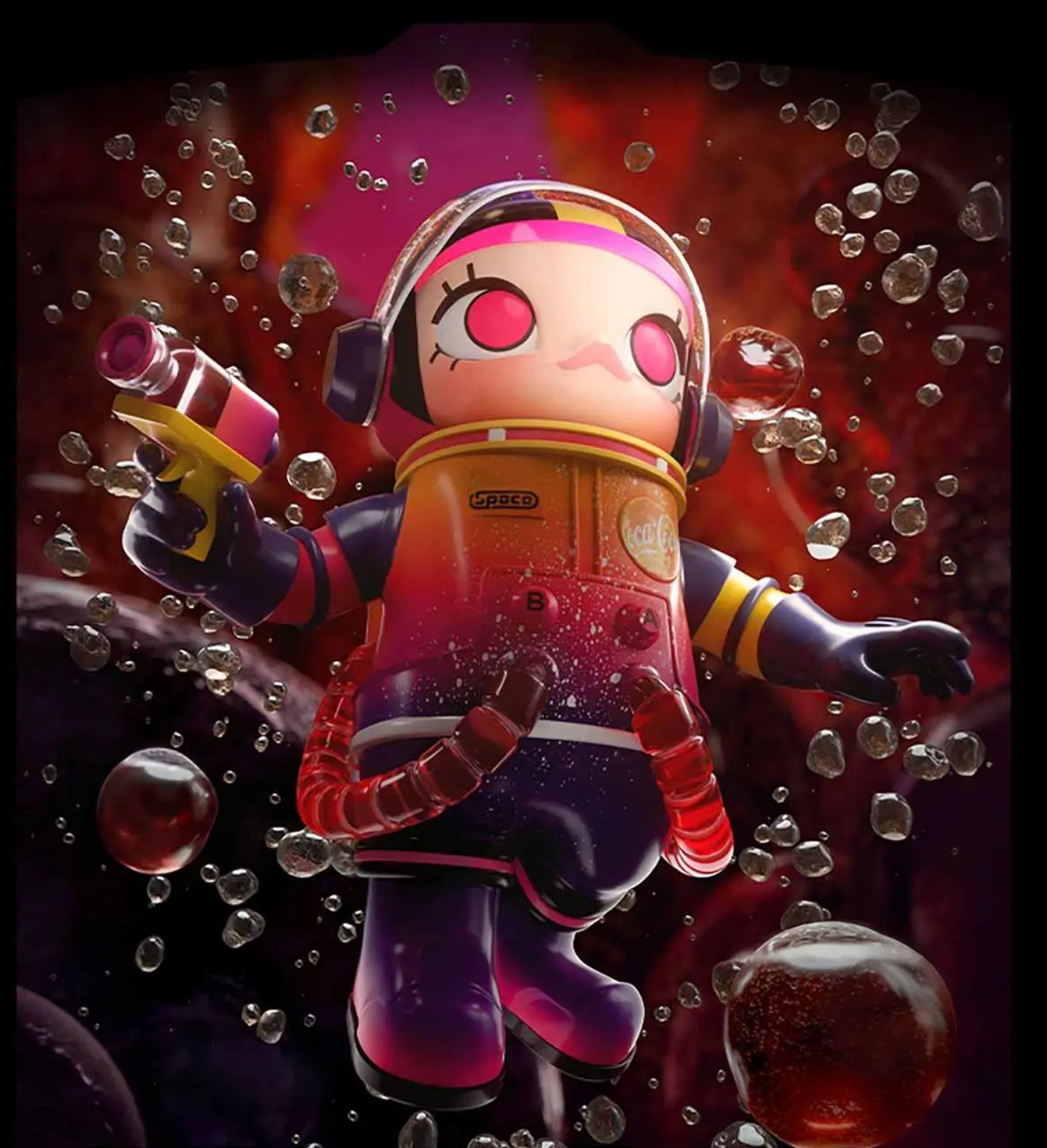 POP MART - MEGA SAPCE MOLLY 400% - COCA COLA version 1.0 -100% Authentic from POP MART