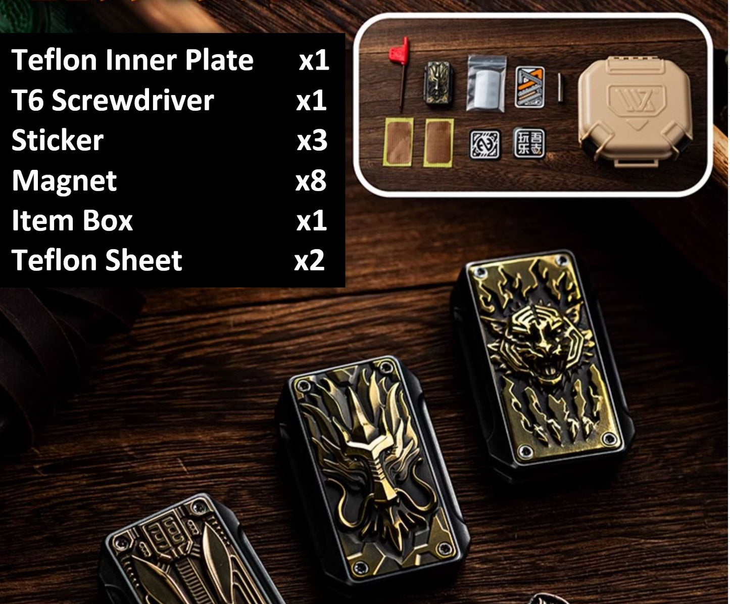 2024 WANWU LIMIT Edition Year of Dragon Hand Push Slider | WANWU Special Limit Edition Metal Hand Push Fidget | New Limit Edition WANWU EDC Hand Push Slider for Collection