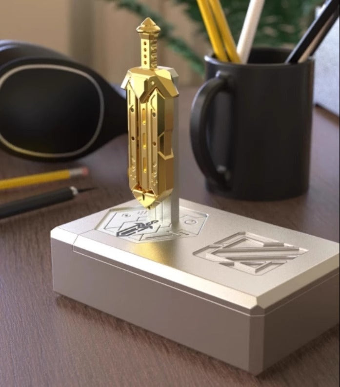 CWS EDC Archangel's Sword Hand Haptic Stainless Steel Push Slider | New Archangel's Swords EDC Hand Push Slider | Archangel's Sword PPB Fidget Toys for Collection & Gift