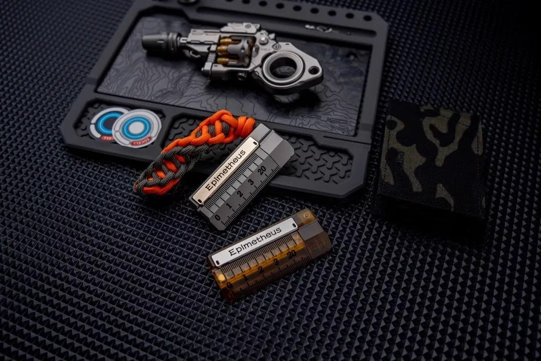 EDCELL x ROGUE Co-Branded "Deception Ruler" Mechanical Push Slider | EDCELL x ROUGUE EDC Haptic Hand Deception Ruler Fidget Slider for Collection & Gift