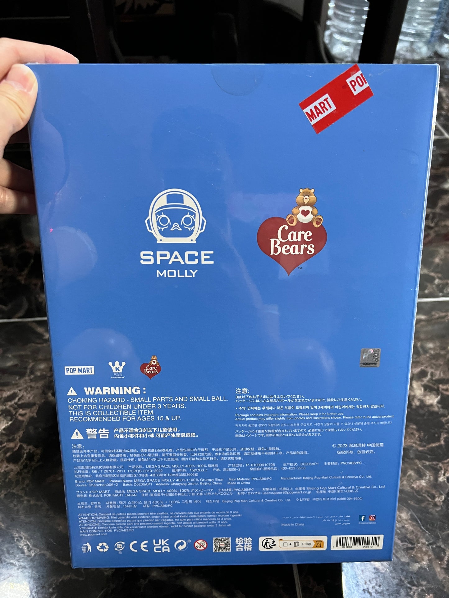 POP MART - MEGA SAPCE MOLLY- Grumpy Bear 400%+100% - 100% Authentic from POP MART