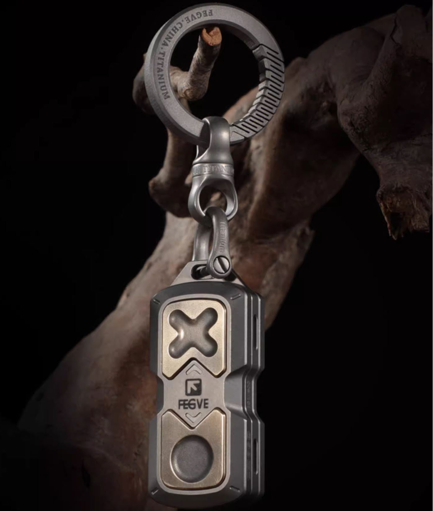 New FEGVE 101 Series Titanium TC4 Three Layer Hand Haptic Push Slider | New FEGVE Fidget Toy Hand Push PPB Decompression| FEGVE EDC Push Slider for Gift & Collection