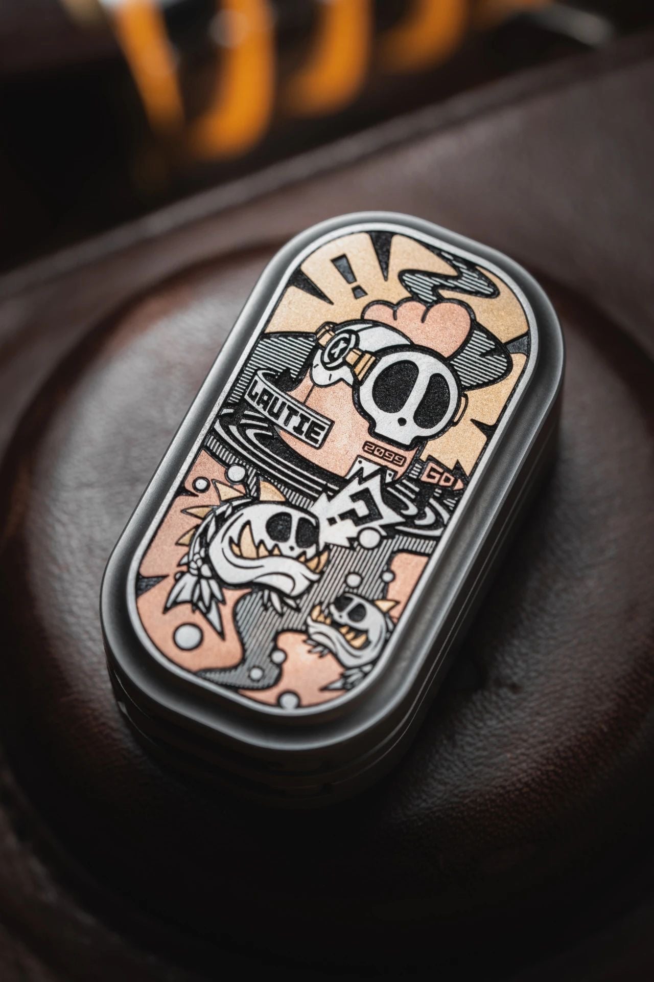 Lautie x 01EDC Co-Branded "Crisis Route" Mechanical Push Slider | Lautie x ZeroOne EDC "Crisis Route" Haptic Hand Fidget Slider for Collection & Gift