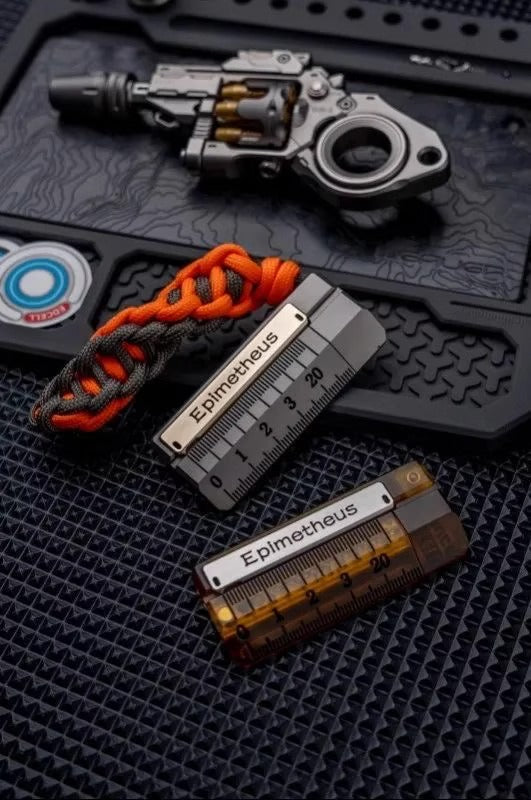 EDCELL x ROGUE Co-Branded "Deception Ruler" Mechanical Push Slider | EDCELL x ROUGUE EDC Haptic Hand Deception Ruler Fidget Slider for Collection & Gift