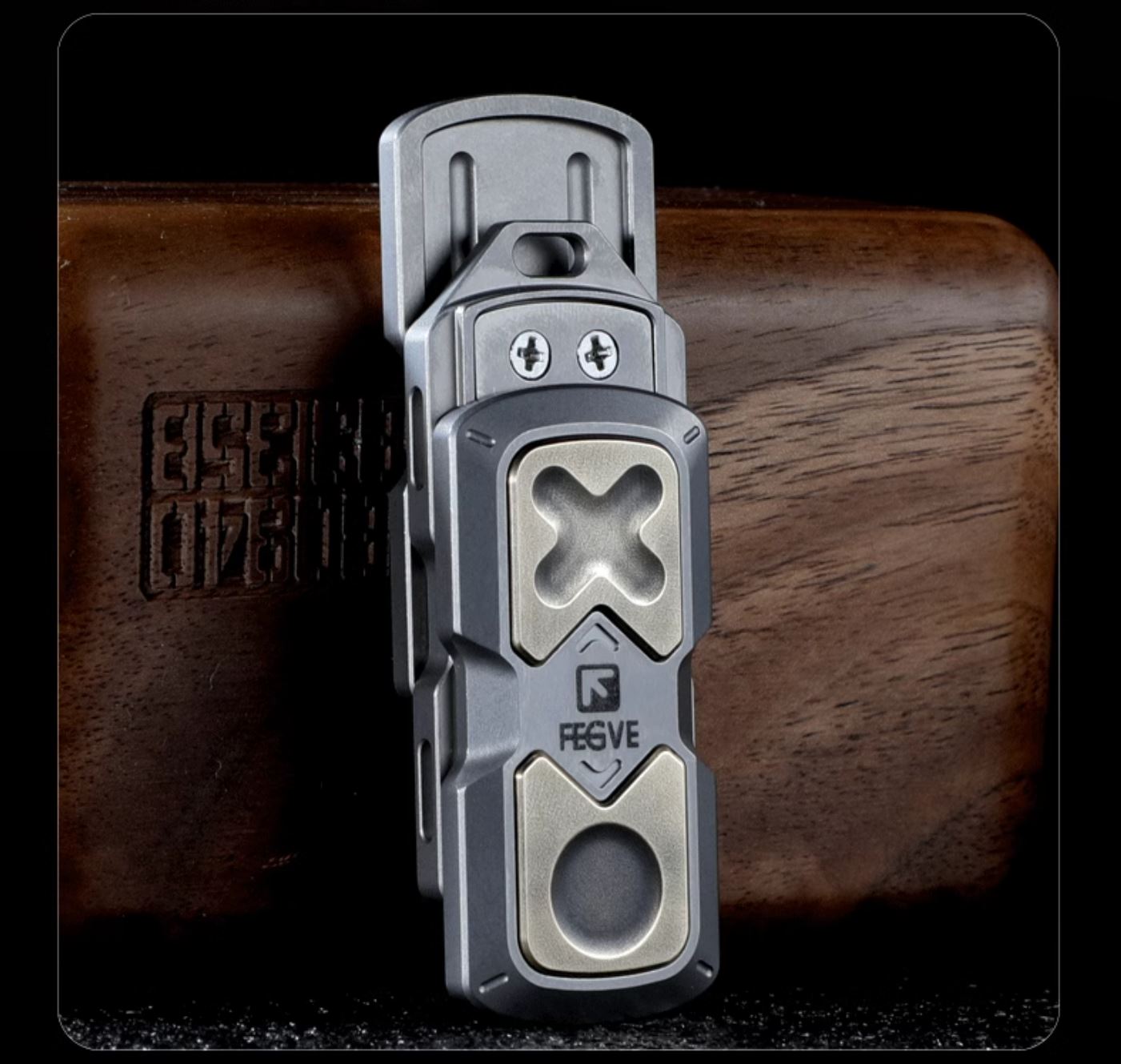 New FEGVE 101 Series Titanium TC4 Three Layer Hand Haptic Push Slider | New FEGVE Fidget Toy Hand Push PPB Decompression| FEGVE EDC Push Slider for Gift & Collection