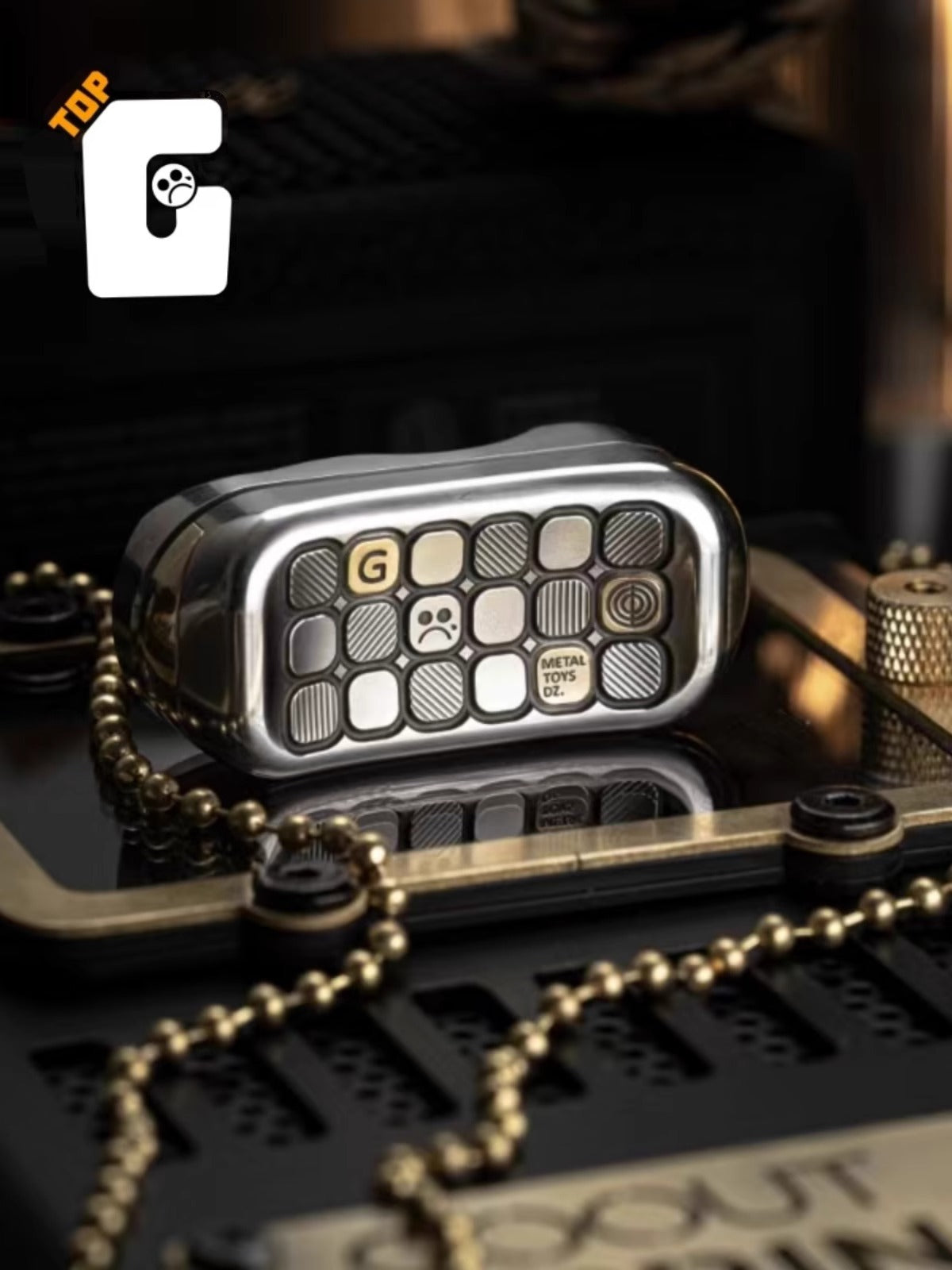 Dz Metal Toys Top-G Glory Hand Push Haptic Slider | Dz Top-G Glory EDC Hand Haptic Push Slider Push Pop Fidget Toys | Metal Fidget Push Pop Toys Anti-Stress Autism ADHD Hand Slider for Gift