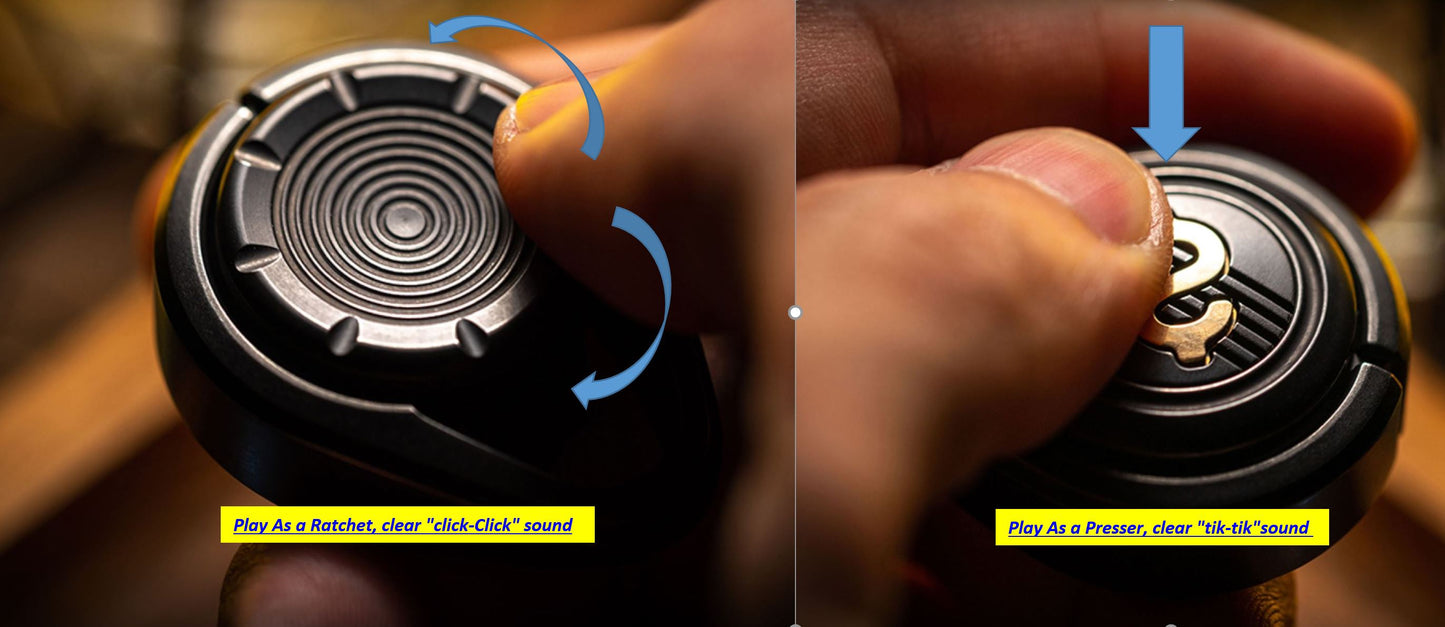 New Mackie Little Drop Gyro Hand Spinner Ratchet Presser | Mackie Little Drop Ratchet Clicker | Mackie Mini Gyro EDC Clicker Button