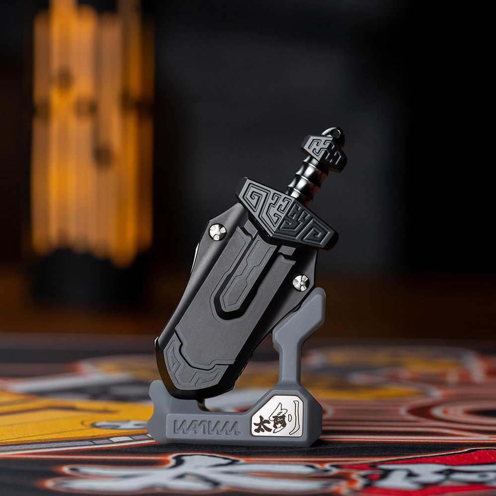 WANWU "Tai-ah" Sword Hand Haptic Titanium Push Slider | New WANWU "Tai-ah" Swords EDC PEI Hand Push Slider | "Tai-ah" Sword PPB Fidget Toys for Collection & Gift