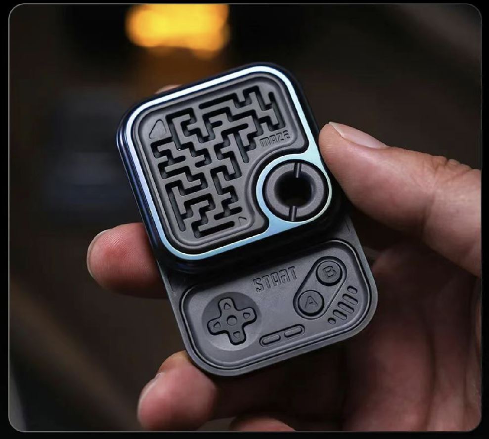 01 EDC Mechanical MAZE GAME Block Hand Push Slider | ZeroOne EDC MAZE BLOCK Haptic Hand Fidget Slider for Collection & Gift