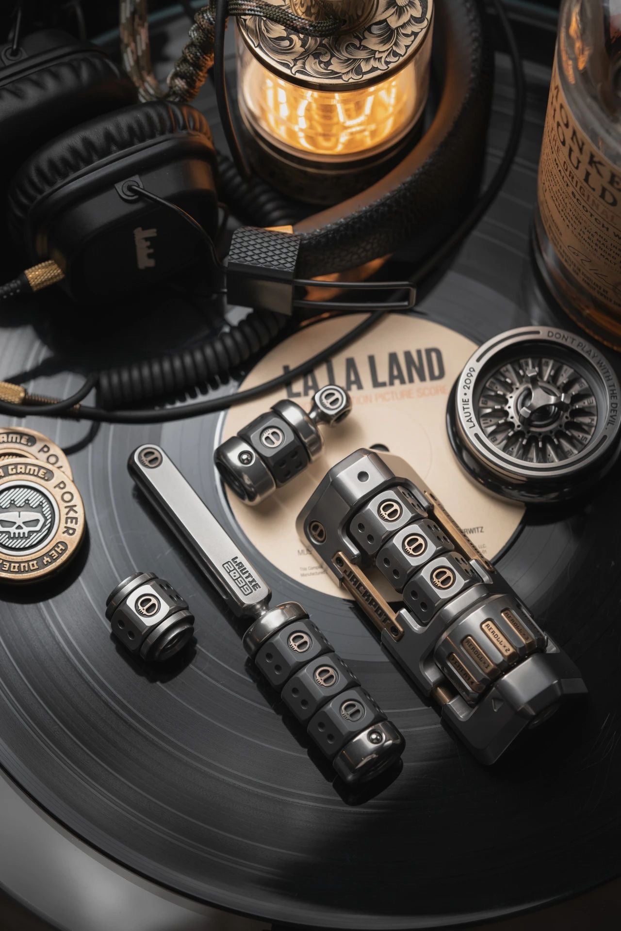 Lautie 2099 Series Jackpot Deskset Gyro Spinner | Lautie Lucky Jackpot Desktop Hand Gyro Fidget for Collection and Gift