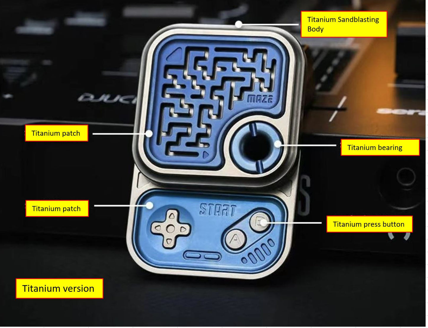 01 EDC Mechanical MAZE GAME Block Hand Push Slider | ZeroOne EDC MAZE BLOCK Haptic Hand Fidget Slider for Collection & Gift