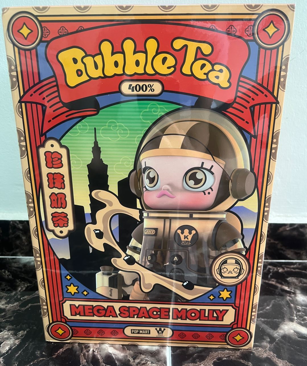 POP MART - MEGA SAPCE MOLLY 400% - Bubble Tea Exclusive Edition -100% Authentic from POP MART