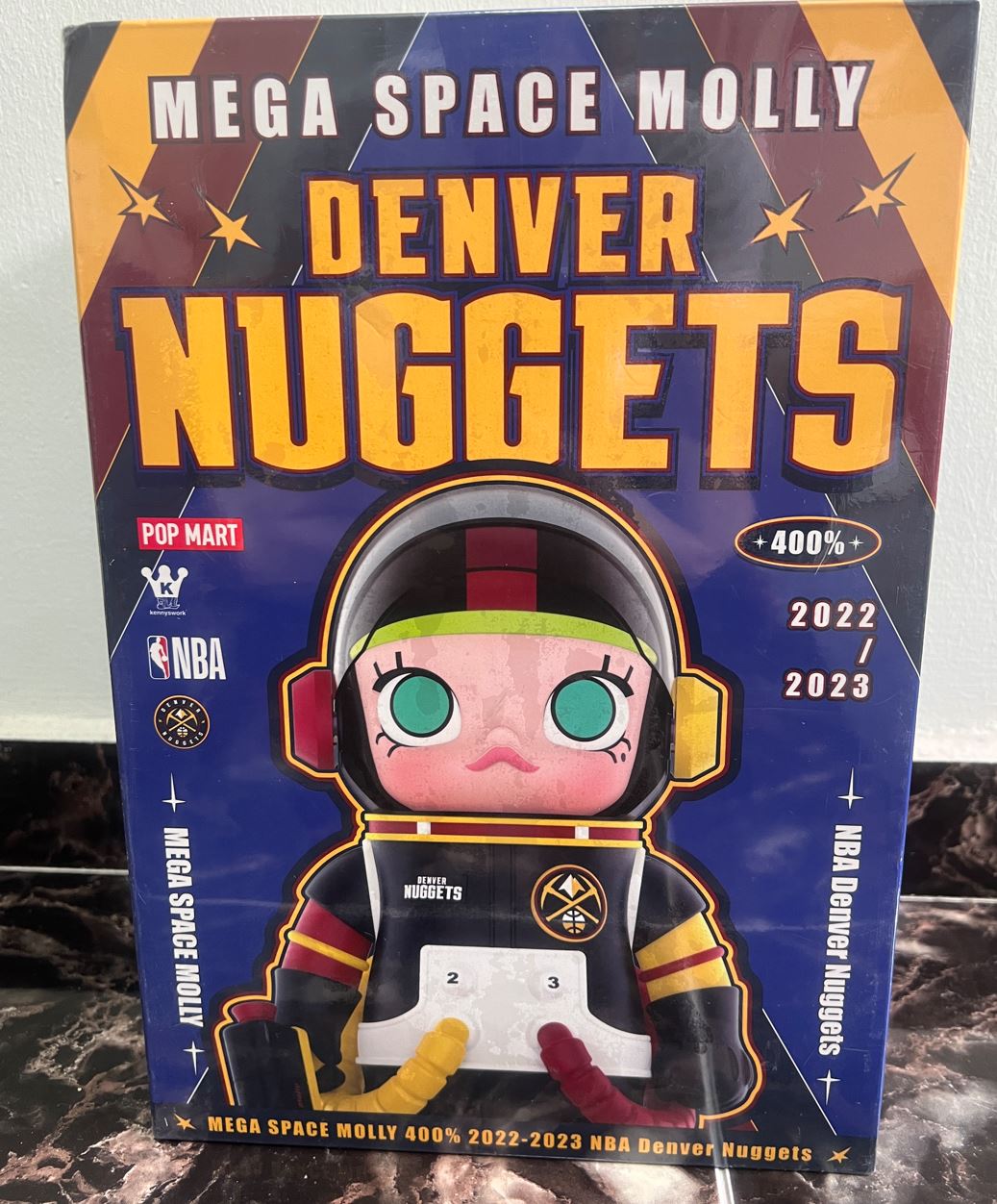 POP MART - MEGA SAPCE MOLLY 400% -NBA Denver NUGGETS -100% Authentic from POP MART.