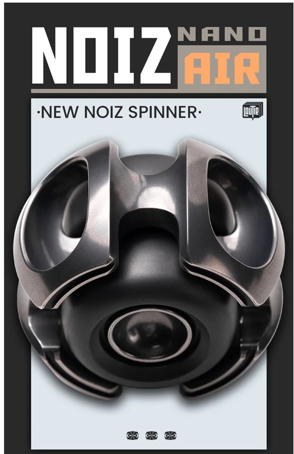 Lautie Noiz Air Nano Gyro Hand Fidget Spinner | Lautie Noiz Air Nano Stainless Steel Gyro Fidget for Collection and Gift