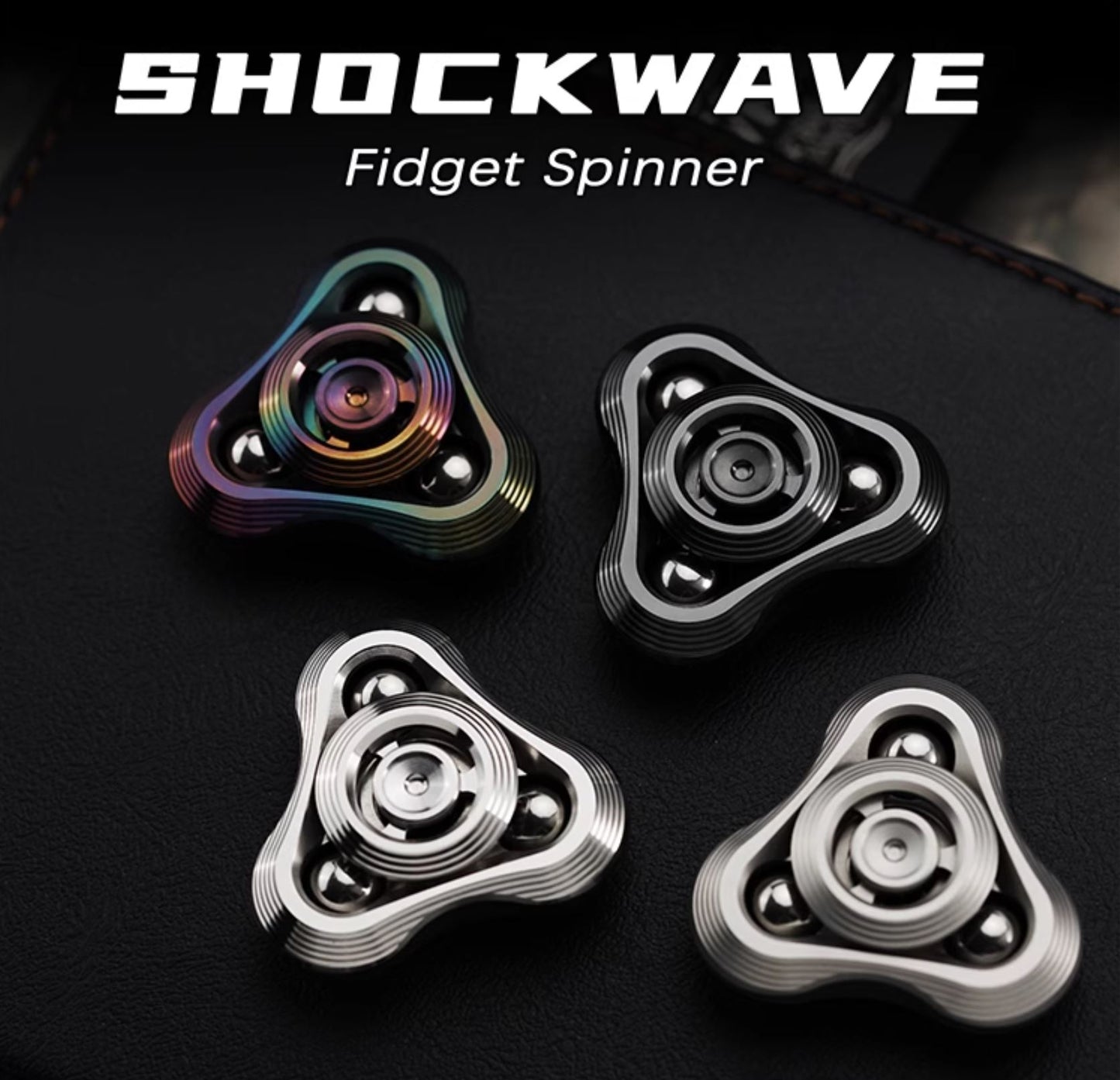 WANWU "Shockwave" Hand Gyro Fidget Spinner | WANWU "Shockwave" Mini EDC Hand Spinner | Mini "Shockwave" Strike PPB Steel Hand Fidget for Gift & Collection