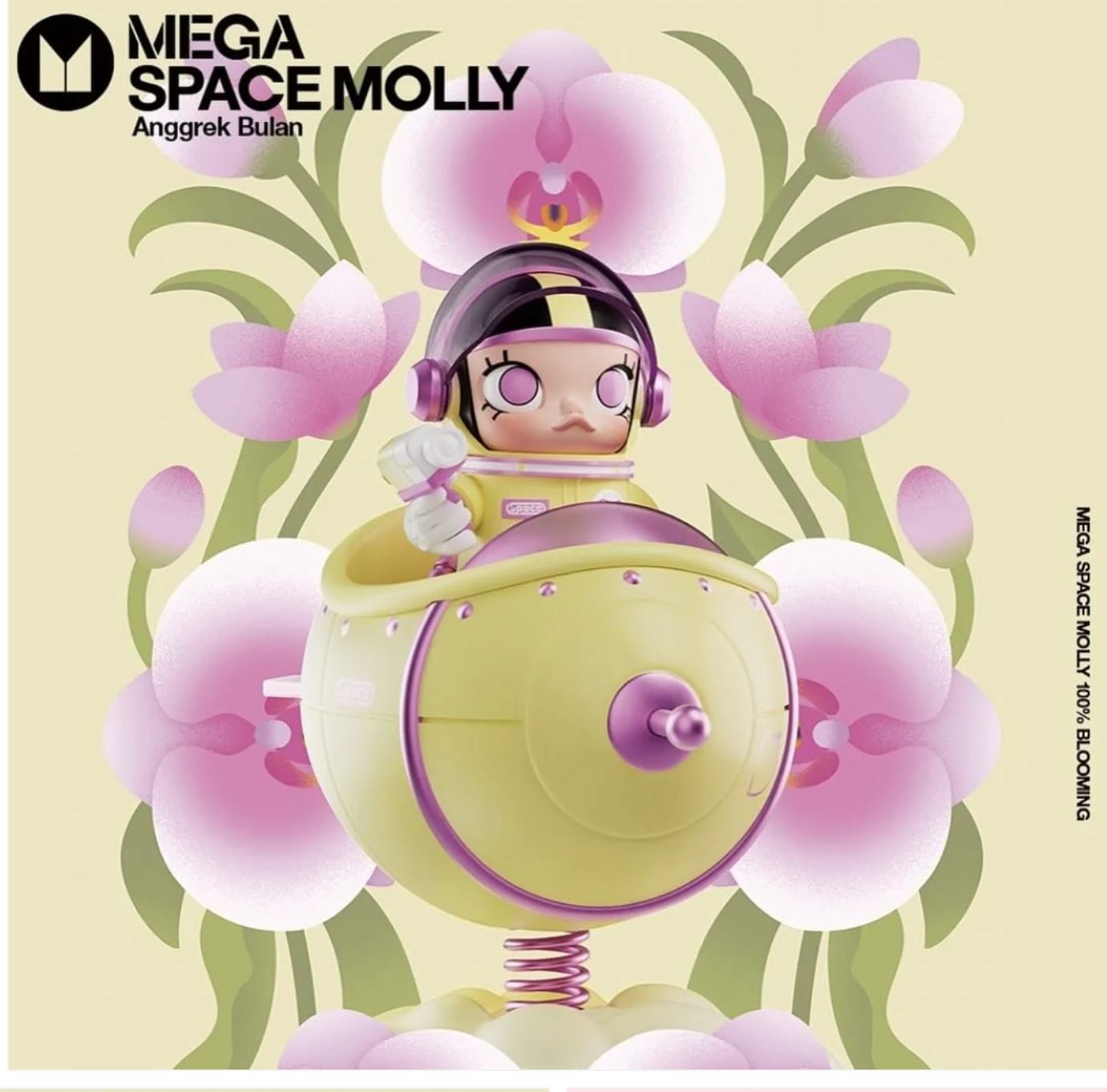 Pop Mart MEGA SPACE MOLLY 100% Blooming Country Exclusive Series - 100% Authentic