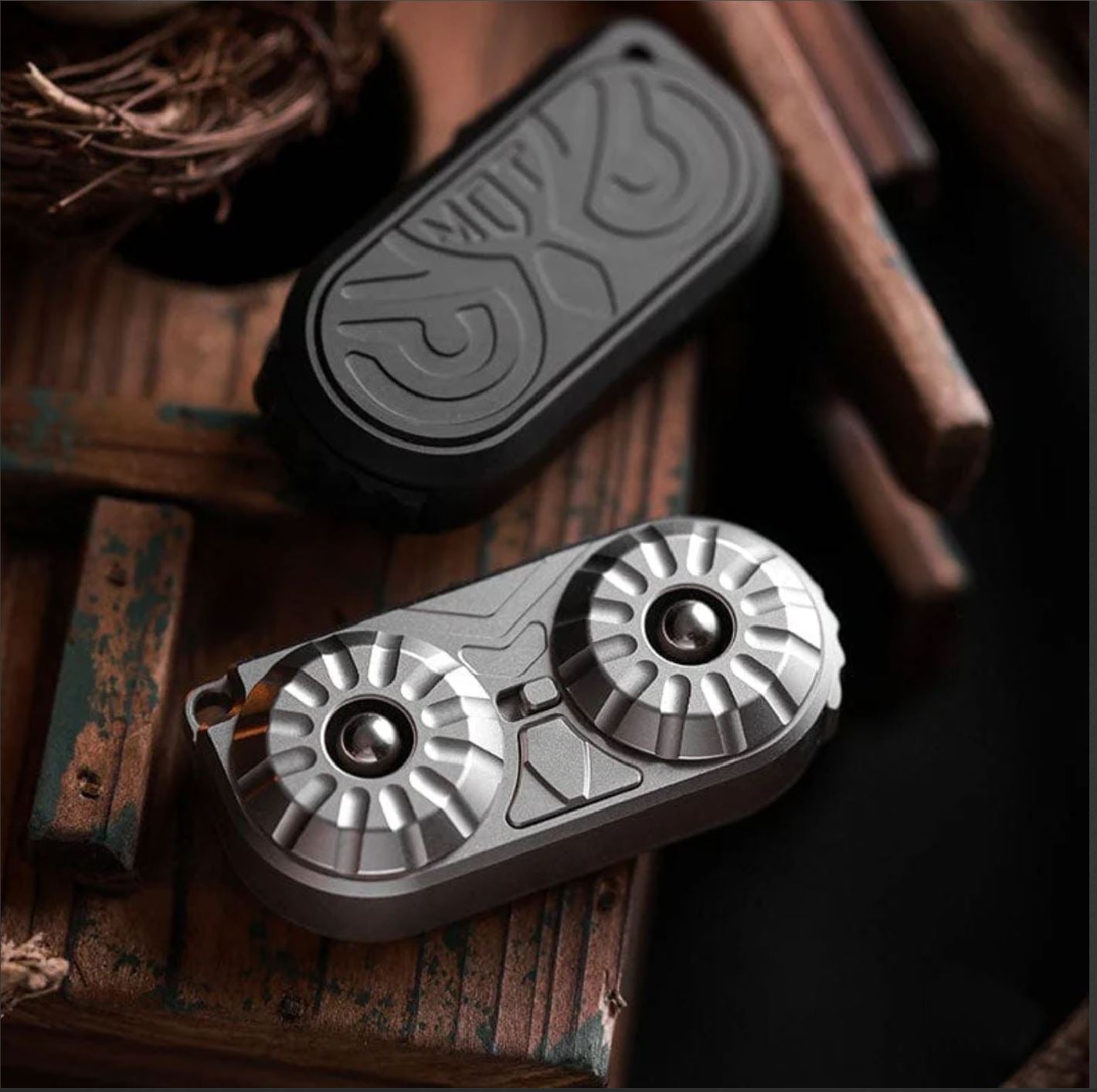 New MOT Studio Owl Stainless Steel Hand Haptic Fidget Push Slider | New MOT Studio Owl Stainless Steel EDC Hand Fidget Toys | New MOT Studio Owl EDC PPB Hand Push Slider for Gift & Collection.