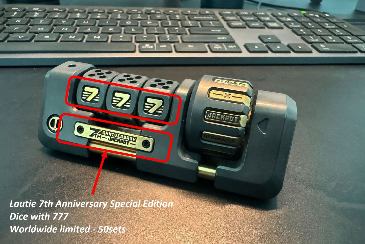 Lautie 2099 Series Jackpot Deskset Gyro Spinner | Lautie Lucky Jackpot Desktop Hand Gyro Fidget for Collection and Gift
