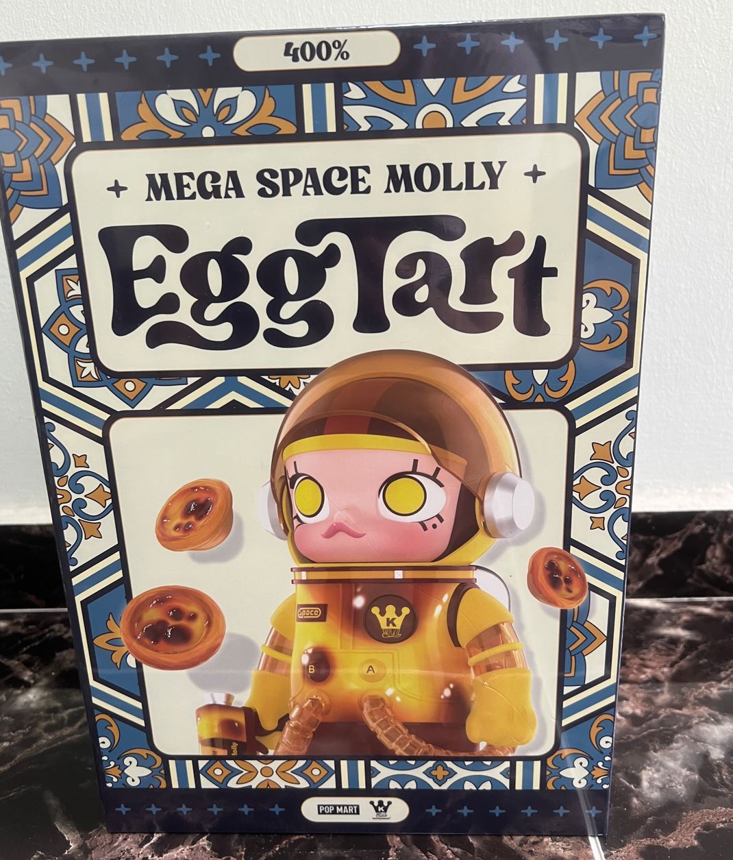 POP MART - MEGA SAPCE MOLLY 400% - EGG TART -MACAU Exclusive-100% Authentic from POP MART
