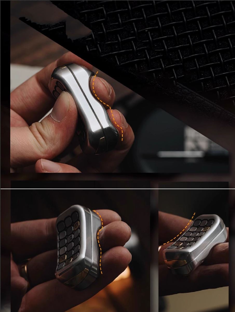 Dz Metal Toys Top-G Glory Hand Push Haptic Slider | Dz Top-G Glory EDC Hand Haptic Push Slider Push Pop Fidget Toys | Metal Fidget Push Pop Toys Anti-Stress Autism ADHD Hand Slider for Gift