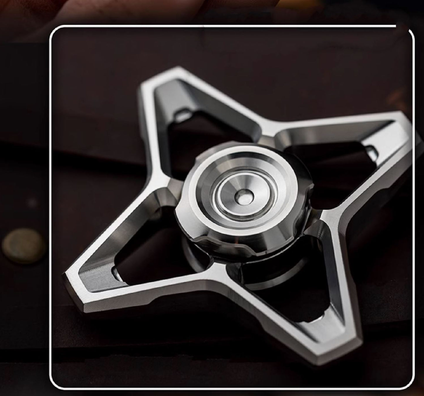 WANWU "Skyline" Hand Gyro Fidget Spinner | WANWU "Skyline" Mini EDC Hand Spinner | Mini "Skyline" Strike PPB Steel Hand Fidget for Gift & Collection