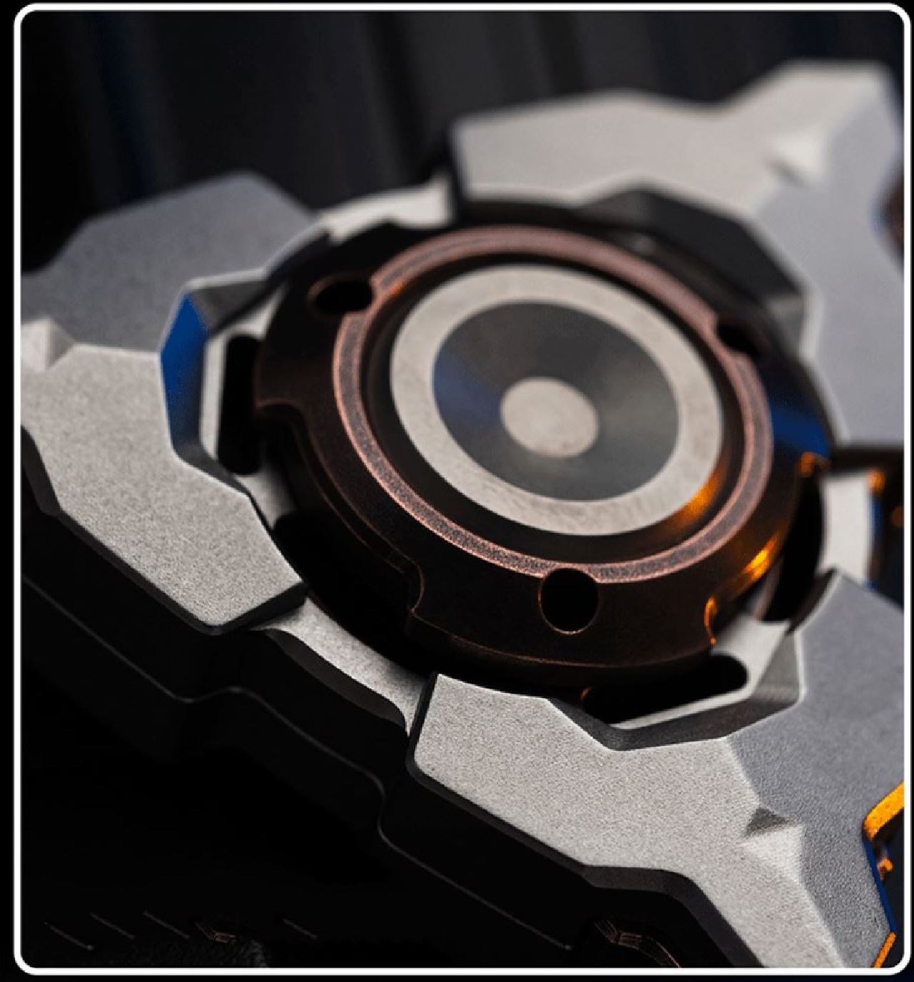 WANWU New Armor Stainless Steel Hand Fidget Spinner | WANWU EDC Armor Hand Gyro Fidget Spinner | Metal Armor Gyro Hand Spinner for Gift