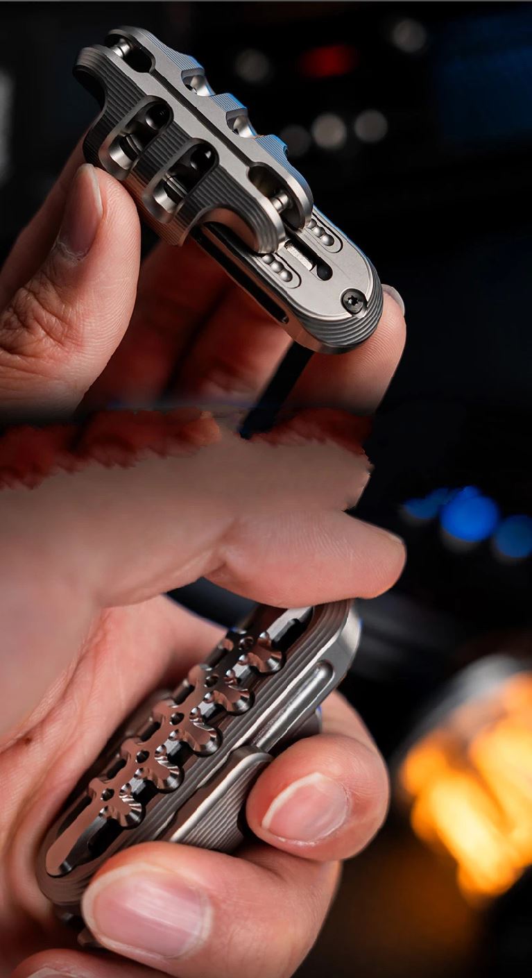New WANWU EXOSKELETON Zirconium Mechanical Magnetic Hand Haptic Push Slider | New Zirconium EXOSKELETON EDC PEI Hand Push Slider | WANWU EXOSKELETON PPB Fidget Toys for Collection & Gift
