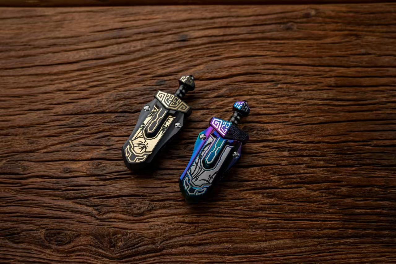 New WANWU "Tai-ah" Sword Hand Haptic Special Material Zirconium Push Slider | New WANWU "Tai-ah" Swords EDC PEI Hand Push Slider | "Tai-ah" Sword PPB Fidget Toys for Collection & Gift